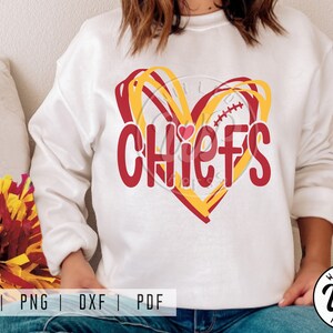 Chiefs png, sublimination, football svg, digital download, chiefs clipart, cute hearts, svg files for cricut, dxf for silouhette, diy shirts, vinyl cut file, heat transfer, outfit ideas, willco press designs