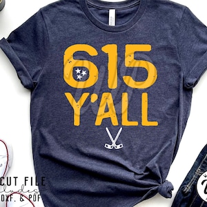 615 Yall svg, Nashville Hockey, png, dxf, svg files for cricut, vinyl cut file, sublimination, iron on, shirt svgs, clipart, silouhette, predators shirts, outfit ideas