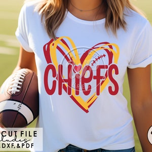 Chiefs png, sublimination, football svg, digital download, chiefs clipart, cute hearts, svg files for cricut, dxf for silouhette, diy shirts, vinyl cut file, heat transfer, outfit ideas, willco press designs