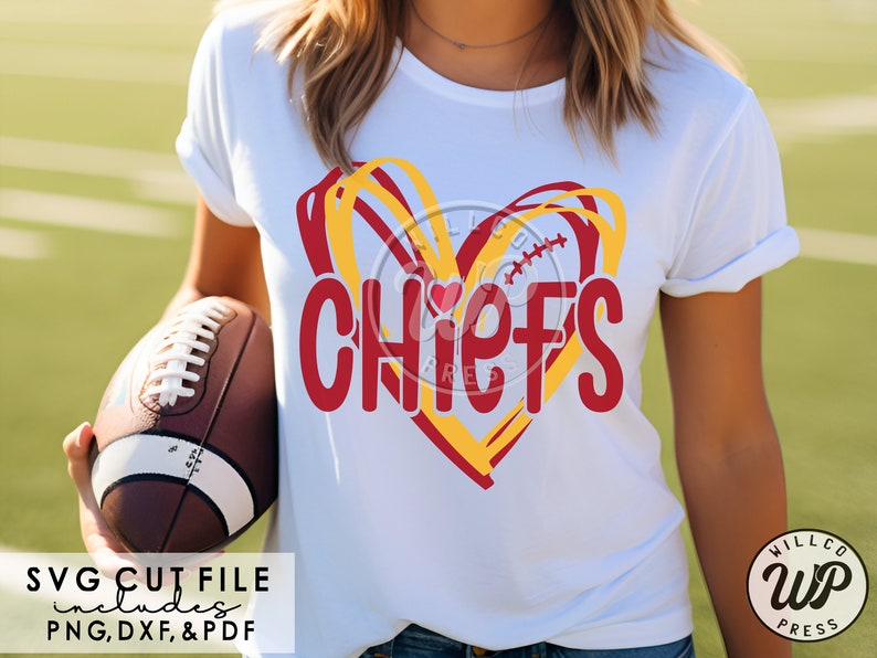 Chiefs png, sublimination, football svg, digital download, chiefs clipart, cute hearts, svg files for cricut, dxf for silouhette, diy shirts, vinyl cut file, heat transfer, outfit ideas, willco press designs
