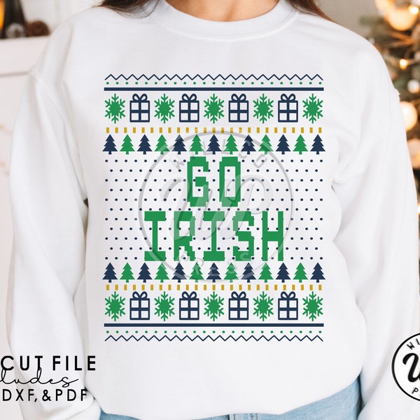Irish Christmas svg, Ugly Sweater svg, Football team, Basketball teams, png, dxf, pdf, sublimation, , vinyl cut file