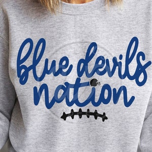 Blue Devils Nation,  Football svg, png, dxf, svg files for cricut, shirt designs, mug sublimination, vinyl cut file, svgs for shirts