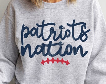Patriots Nation svg, Patriots football svg, png, dxf, svg files for cricut, shirt, sublimination, iron on, clipart, vinyl cut file