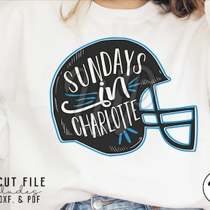 Sundays in Charlotte, Carolina Football svg, png, dxf, svg files for cricut, , sublimination, vinyl cut file, iron on