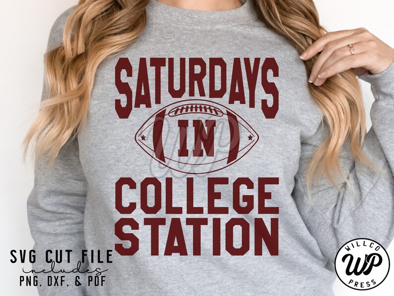 Saturdays In College Station svg, Texas svg, Football, png, dxf, svg files for cricut, shirt, clipart, iron on, sublimination