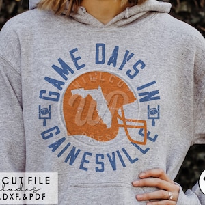 Game Days png, Gainesville Florida, Grunge Fußball svg, 300 dpi, dtf Bild, svg Dateien für Cricut, Sublimation, druckbare Clipart