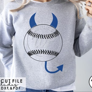 Béisbol de los Blue Devils, softbol png, archivos svg para cricut, subliminación, dtf, dxf para silueta, imágenes prediseñadas de béisbol, plancha, archivo de corte de vinilo