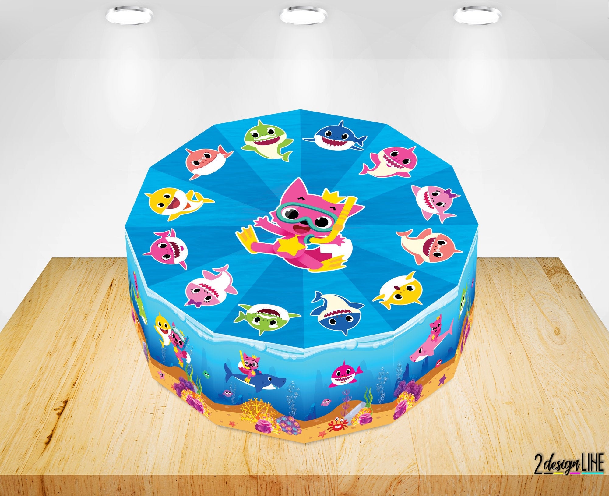 Baby Shark Cake Slice Boxes