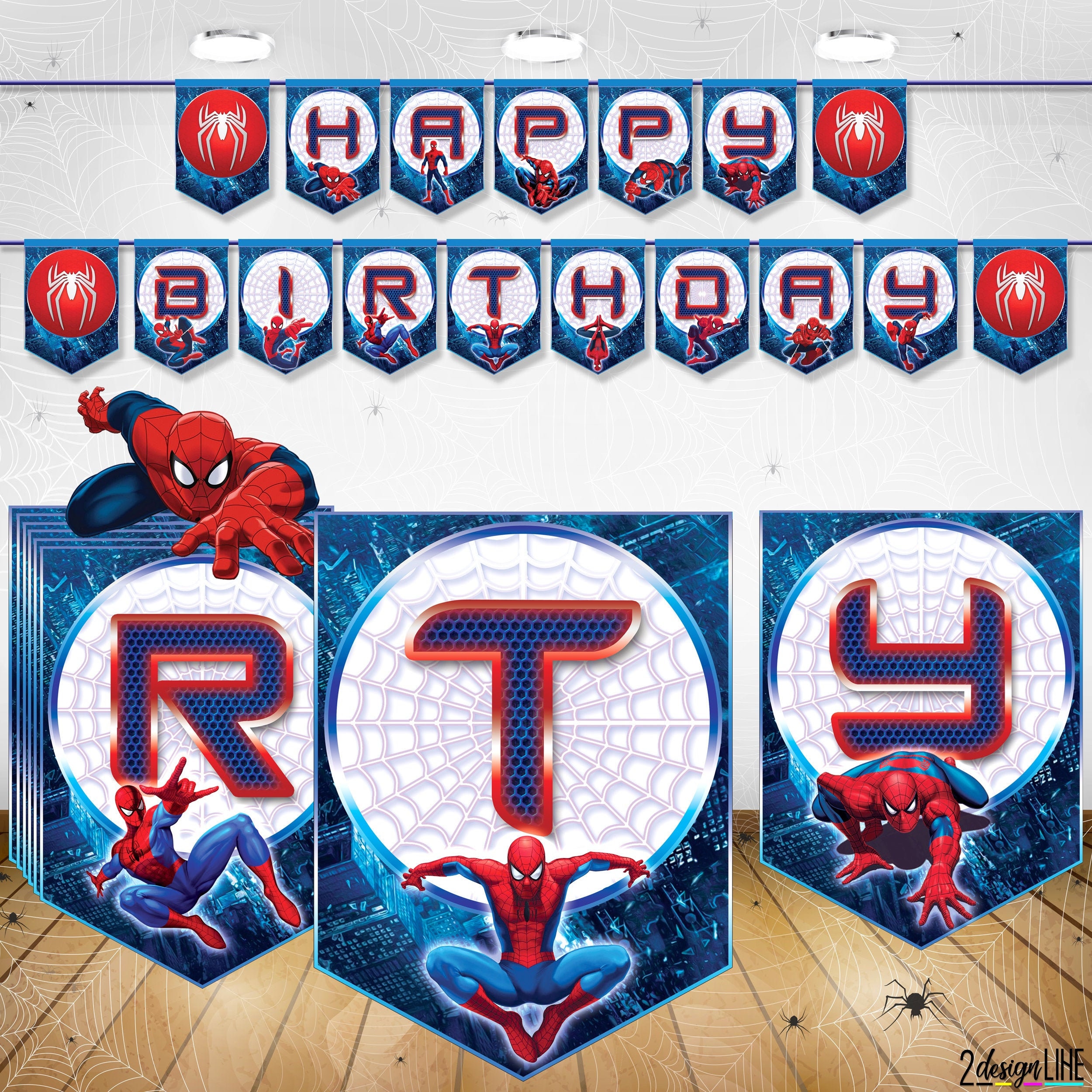 Printable Spiderman Banner-Spiderman Party | Etsy