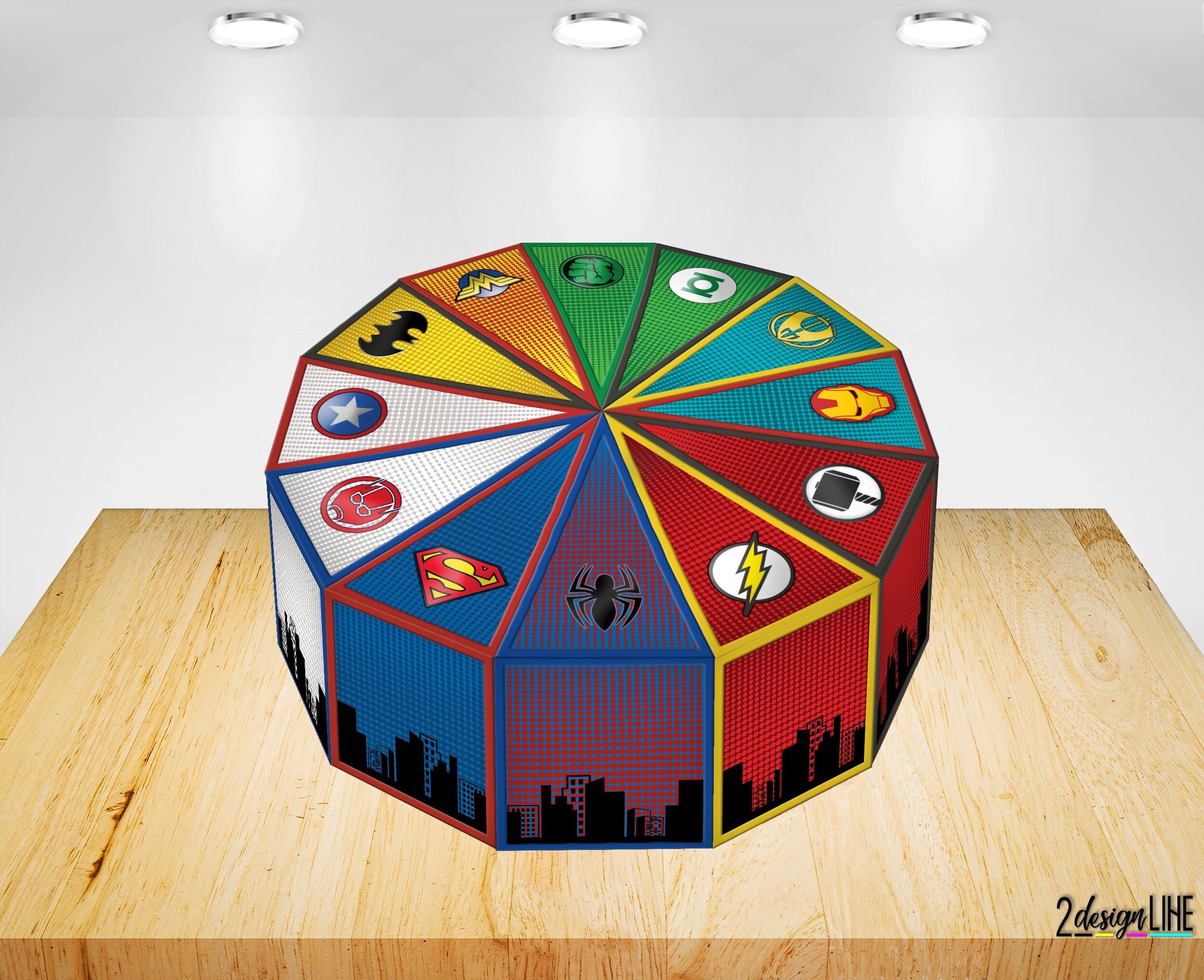 Superhero Paper Cake Boxes