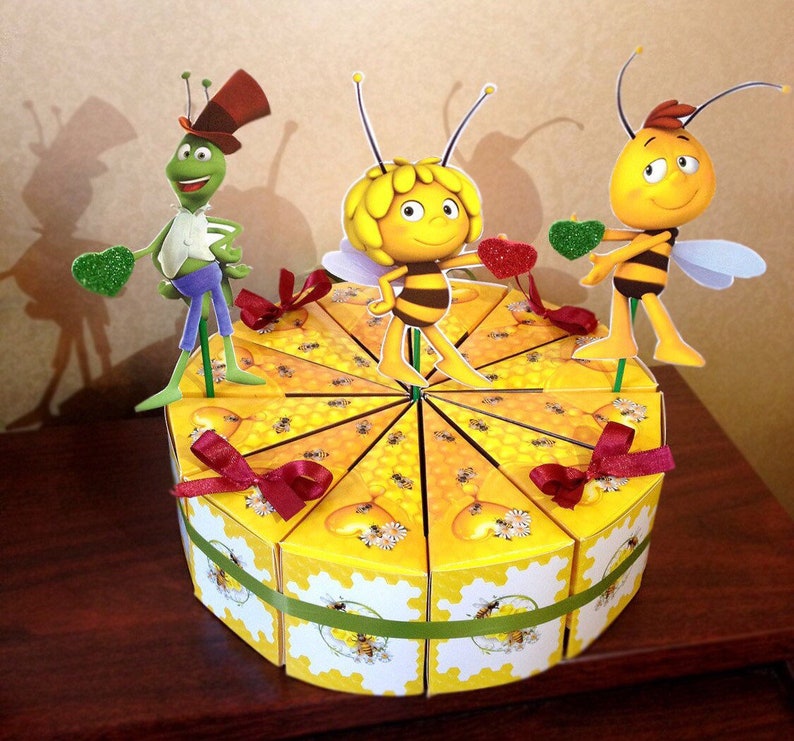 Download Maya the Bee Birthday Cake Boxes Printable Maya the Bee | Etsy