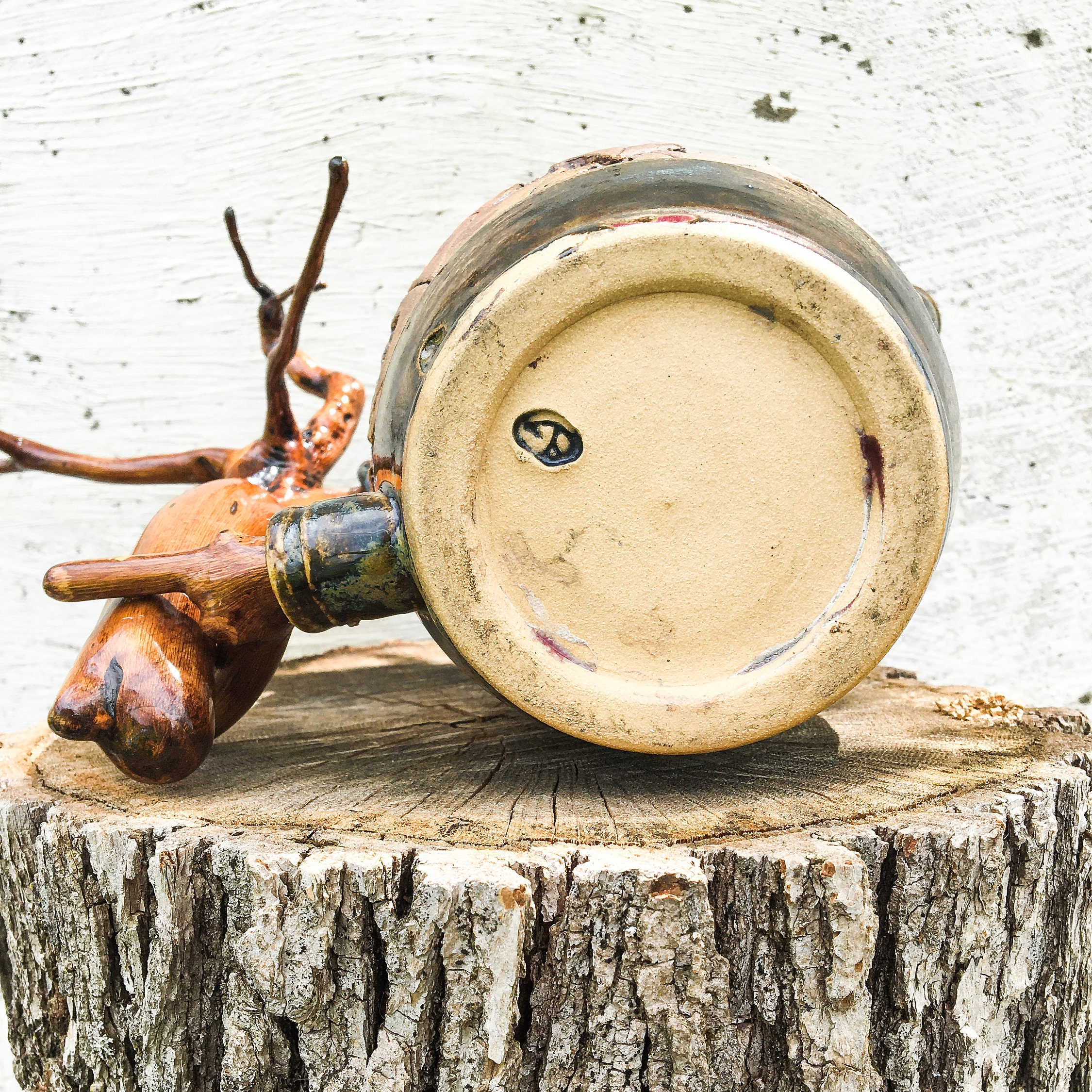 Ceramic Pitcher Wood Handle Pitcher Stoneware Pitcher Etsy Ireland