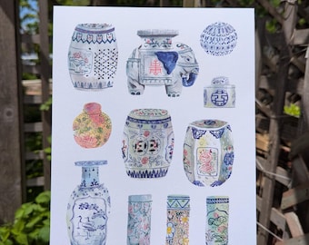 Chinese Porcelain Print