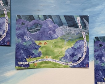 Dragon and Bakekujira Postcards