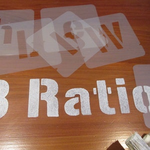 Alphabet Stencils Set, Choice of different sizes: 40mm, 50mm,75mm,100mm