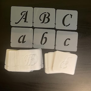 Set di stencil riutilizzabili con numeri e alfabeto: pittura fai da te (disponibili misure 40/50/75/100 mm)