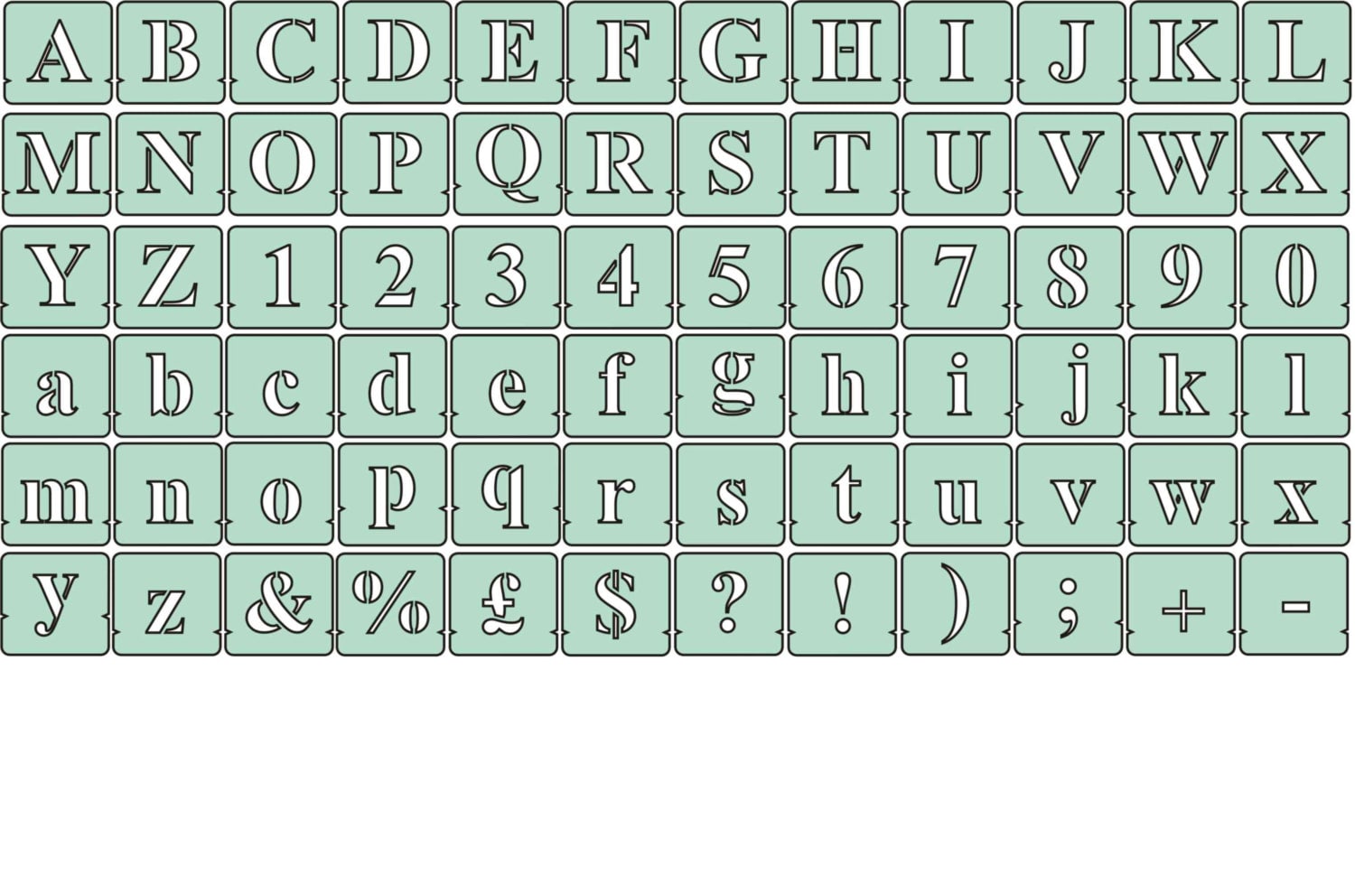 Alphabet Stencils Set, Choice of Different Sizes Etsy UK