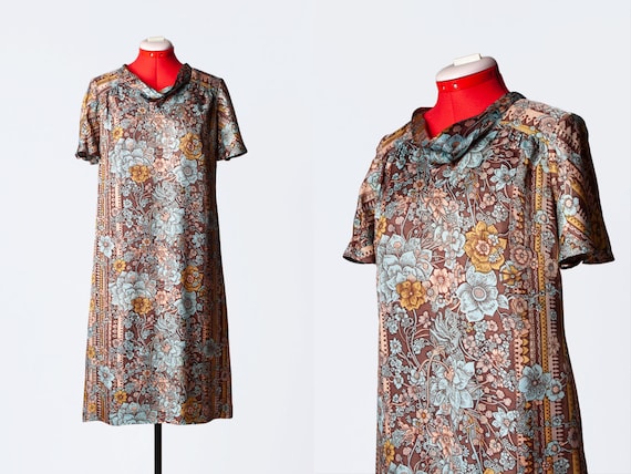 1970s silk mini dress