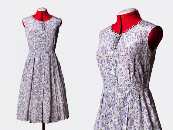 1940s cold rayon day dress