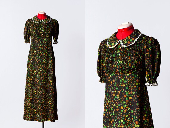 1960s maxi babydoll dress