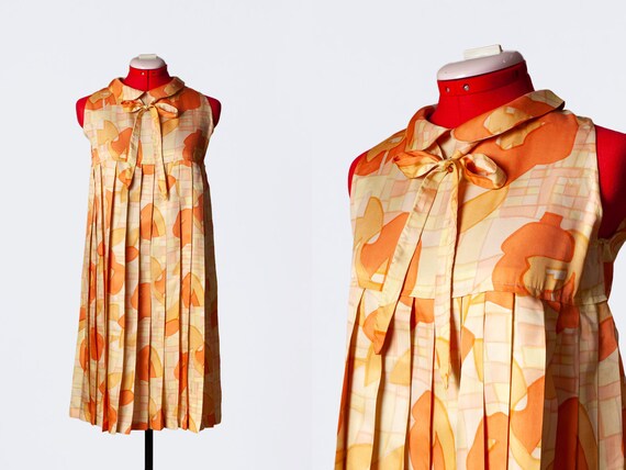 1960s silk babydoll dress