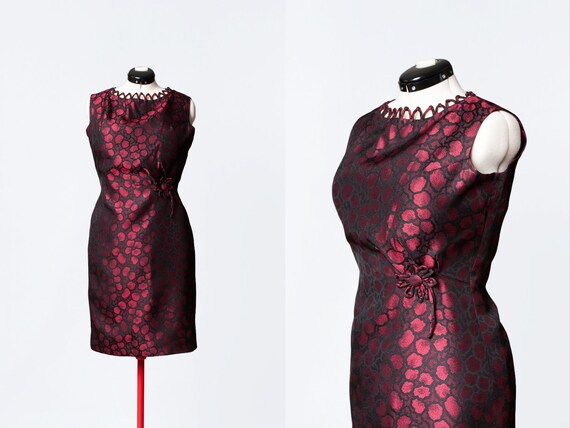 1950s brocade cocktail dress