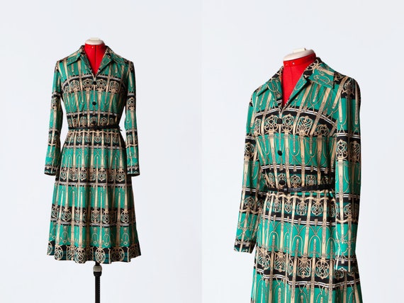 novelty print knit dress