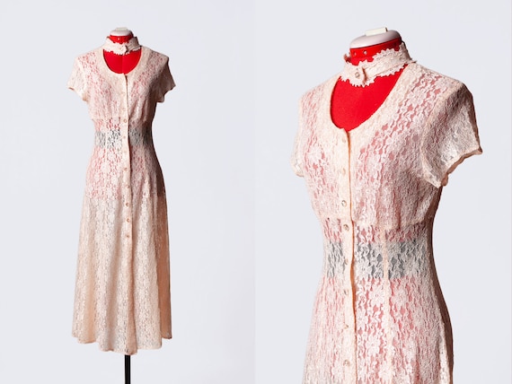 1980s lace dress