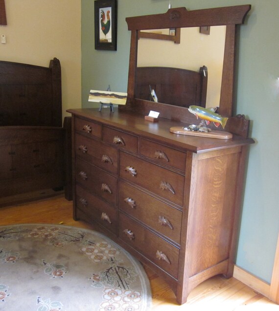 Acorn Dresser With Mirror Etsy