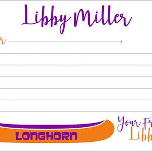 Camp Longhorn CANOE Stationery + Envelope Return Address DIGITAL FILES
