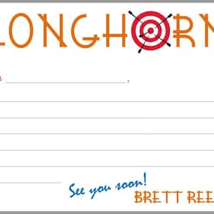 Camp Longhorn BULLSEYE Stationery + Envelope Return Address DIGITAL FILES