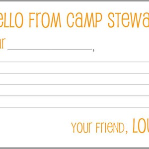 Camp Stewart HELLO Stationery + Envelope Return Address DIGITAL FILES
