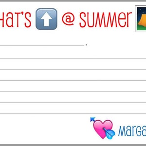 Camp EMOJI Stationery + Envelope Return Address DIGITAL FILES