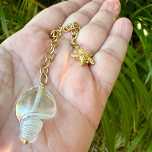 Seashell Crystal Pendulum: Handmade Reiki Dowsing Tool