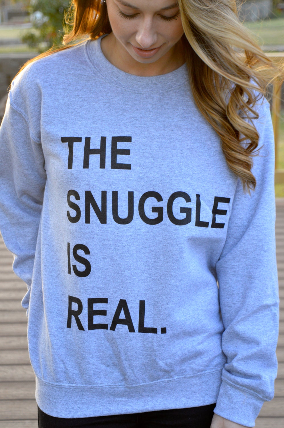 The Snuggle Is Real Crewneck Sweatshirt Grey Etsy