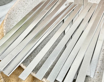 Aluminum Bracelet Blanks, 10 pcs, Jewelry Stamping Supplies (1/4 x 6 inch, 14 Gauge)