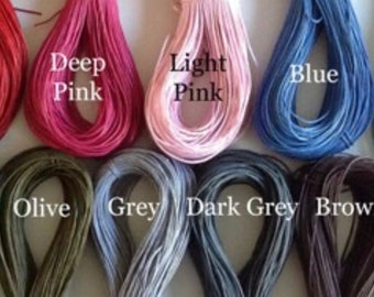 1.5mm Waxed Cotton Cord: Beading, Macrame, Crafting Supplies