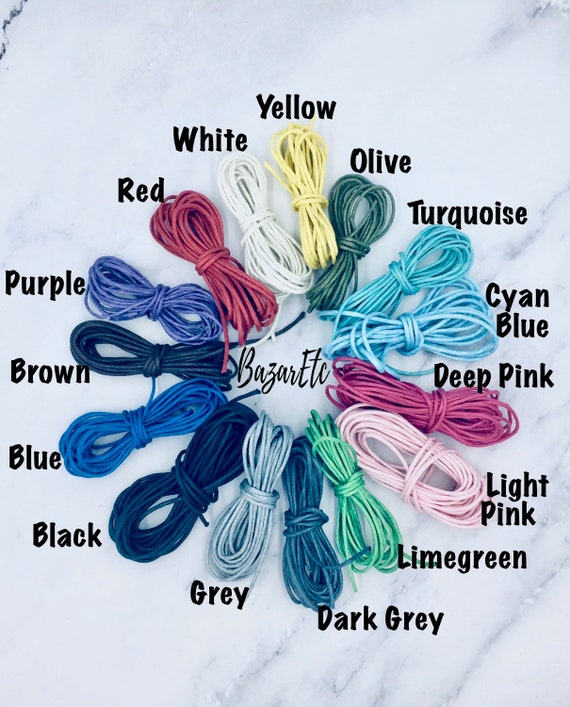 1.5mm Cotton WAXED CORD DIY Bracelet Beading String General