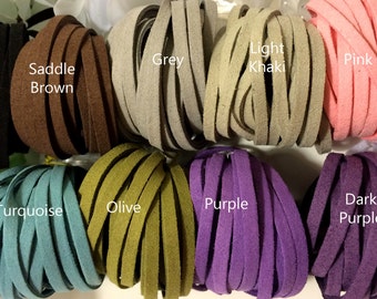 Faux Suede Cord, 5mm Jewelry String, Bracelet Making Supplies
