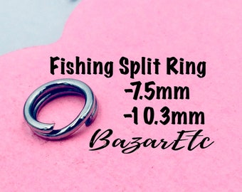 Stainless Steel Split Rings – Heavy Duty Jump Rings, Keychain Making (7.5-10.3mm)