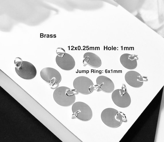 MADE FOR YOU Charm Tags OVAL Nickel 12mm