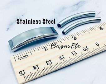 Stainless Steel Tube Pendant, Craft Beading Supplies