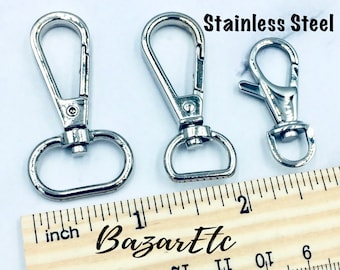 Stainless Steel Swivel Lobster Claw Clasp: Pendant Connector, Jewelry Findings