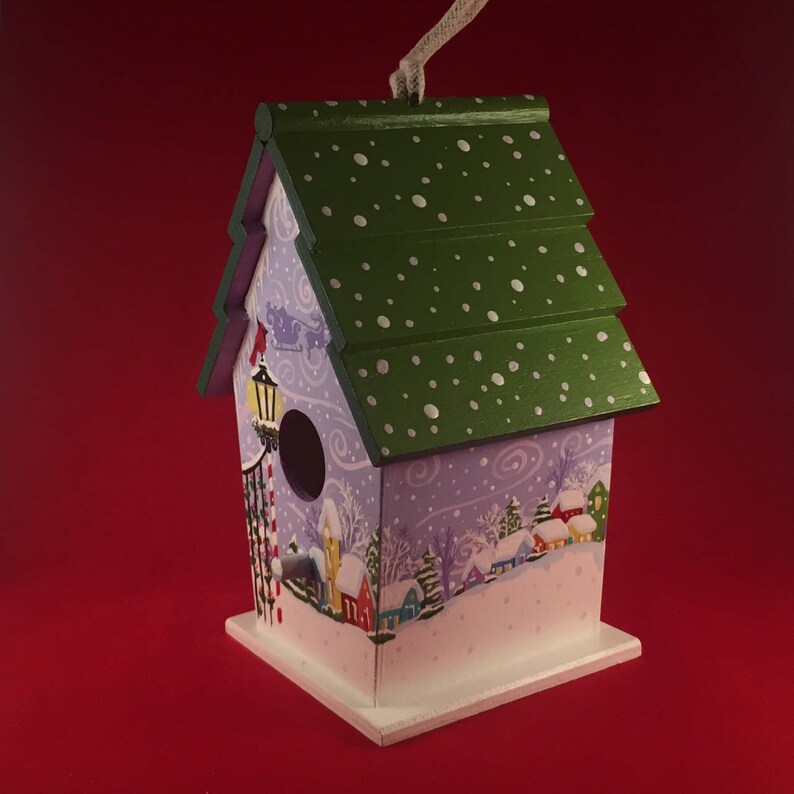 Coussin Décoratif Noël, Oiseau Nichoir, Pointe Aiguille, 16x12 Pouces, Multicolore, Occasion