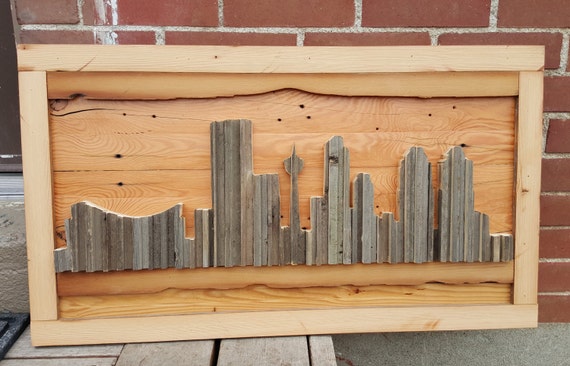 Cityscape Silhouette Downtown Calgary Alberta Skyline Etsy