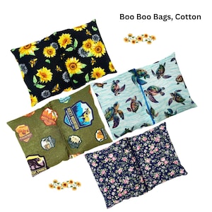 Boo Boo Bag – Reusable ice pack. Cotton flax seed bag, stays soft when frozen. Great for pain relief, accidents, or injuries.