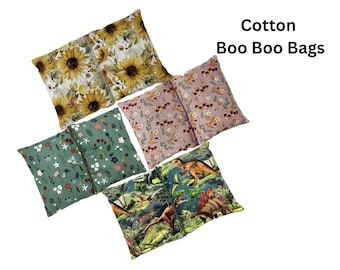 Cotton Boo Boo Bag – Reusable cold pack, Flax Seed Filled. Stays soft when frozen. Great for pain relief, accidents, or injuries.