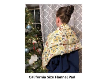 Ultimate Relaxation with this Extra long, Full body, Flannel Flax Seed Heating Pad for Soothing Pain Relief. Aromatherapy Options