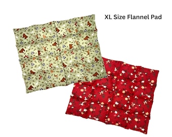 Relax with this XL size Flannel Flax Seed Heating Pad, for Gentle, Soothing Pain Relief. Aromatherapy Options