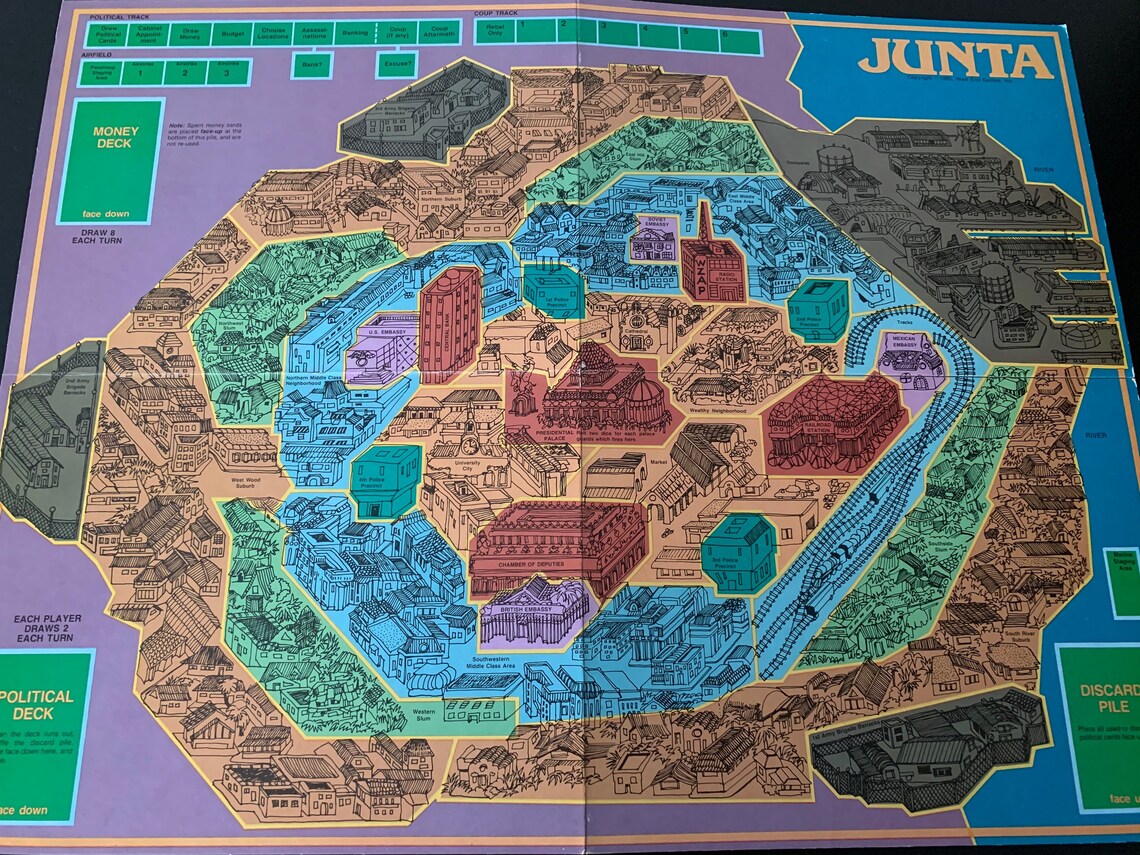 Junta Board Game 1985 Etsy